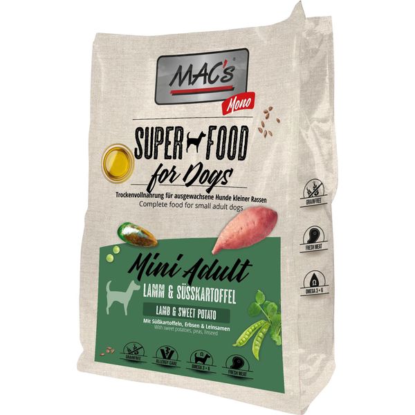 Mac's Dog Mono Mini Adult Agnello Crocchette Secche 750G-image