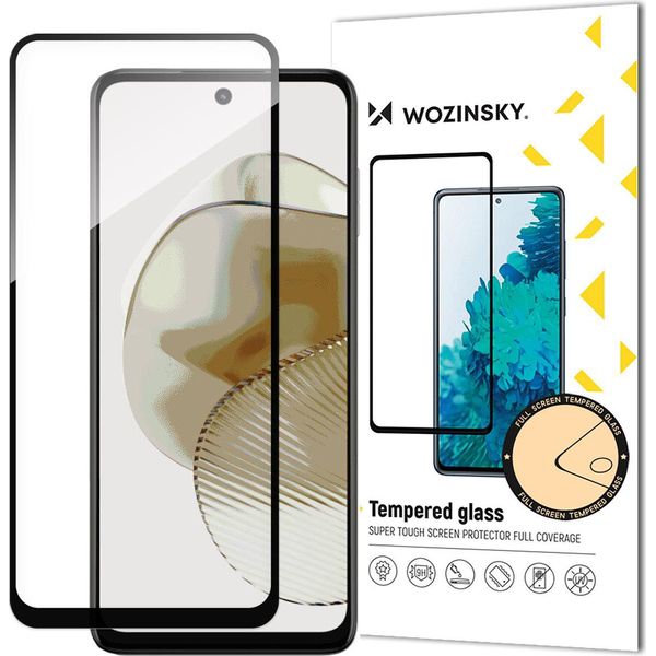 Vetro Temperato Wozinsky Duro E Pieno Di Colla Per Motorola G73 A Schermo Intero Con Cornice - Nero-image