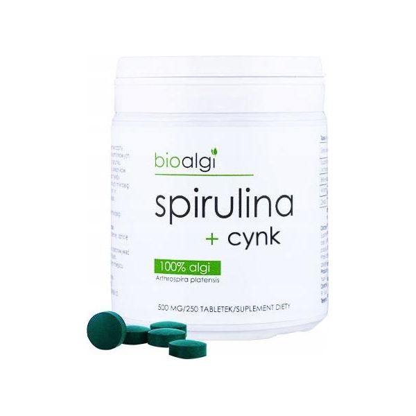 Integratore Alimentare Naturale Con Spirulina, Zinco E Vitamina B12 - 250 Compresse Spirulina + Zinco Bioalga 250 Compresse-image