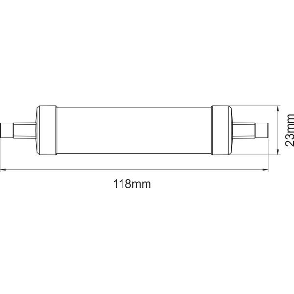 Lampadina A Led R7S Dimmerabile 118Mm 11W ø23Mm 1280Lumen 3000K-image