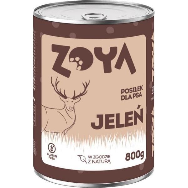 Zoya Lattina Di Cervo Cibo Umido Per Cani 800G-image