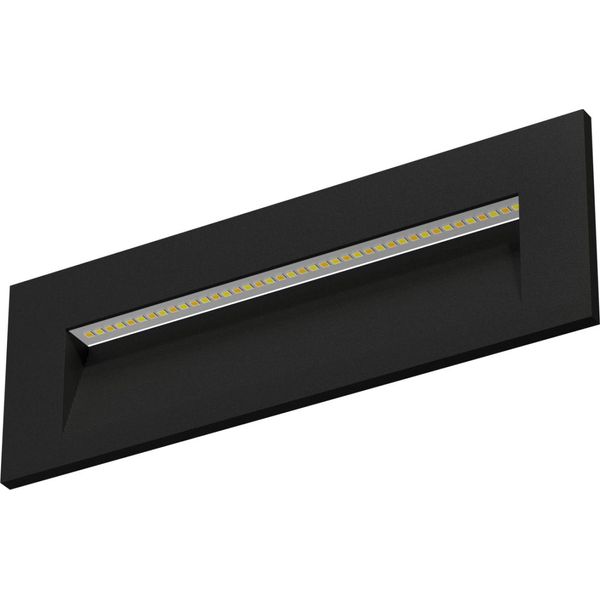 Beneito Faure Faretto Led Segnapasso Da Incasso A Parete Tween - 5W, Switch Cct, Illuminazione Interni Ed Esterni, Corridoi O Passaggi - Nero-image