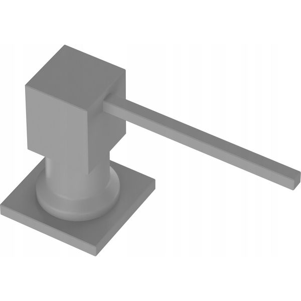 Granitan | Distributore Di Sapone Quadrato - Grigio - Accessori Bagno Di Alta Qualità - Facile Installazione - 300Ml-image