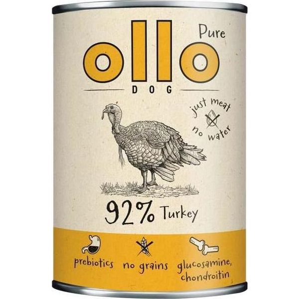 Ollo Pure Tacchino Cibo Umido Per Cani, 400 G-image