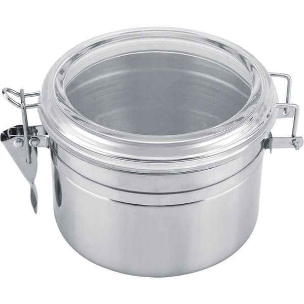 Contenitore Di Caffè In Acciaio Inox Barattolo Di Stoccaggio Sigillato Sottovuoto Per Zucchero Tè In Grani (800Ml)-image