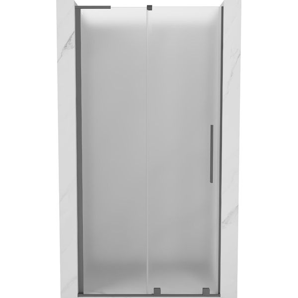 Mexen Velar L Porta Doccia Scorrevole 100 Cm, Smerigliato, Gun Metal - 871-100-003-31-95-image