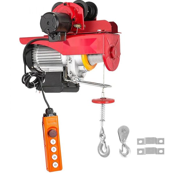 Paranco Elettrico A Catena - 1300 W Bozzello A Carrucola - Portata 800 Kg Paranco A Doppia Fune Paranco A Catena In Acciaio - Carico Nominale 1 T Paranco A Fune Con Carrello - Paranco A Catena Argano A Fune - Prodotto In Fabbrica-image