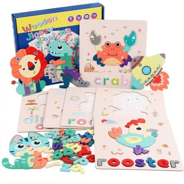 Puzzle Alfabetico In Legno-image