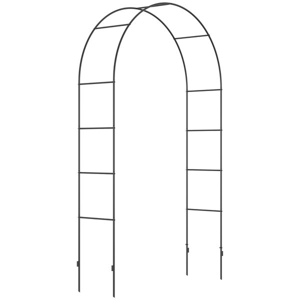 Fortuna Lai Rosenbogen Arco Metallico Arco Da Giardino Piante Rampicanti Piante Rampicanti Nero 140X40X240Cm-image