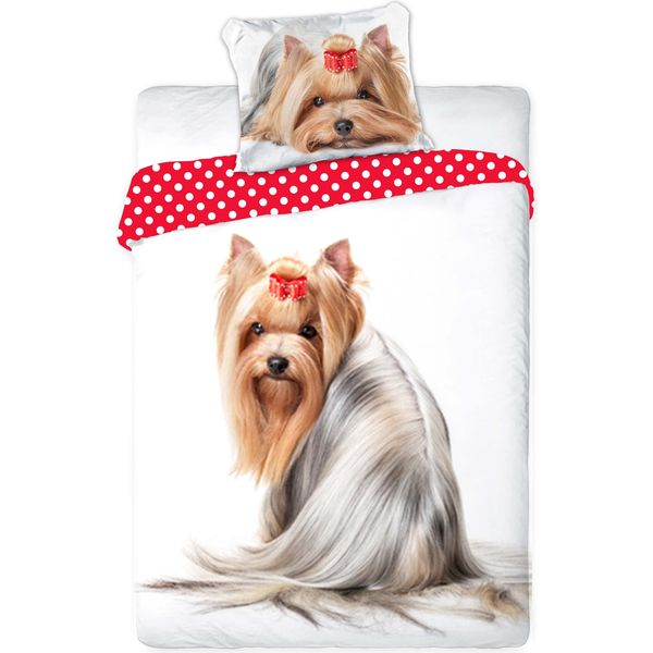 Biancheria Da Letto In Cotone 160X200 Dog Sweet York Peas 08 8200 Faro-image