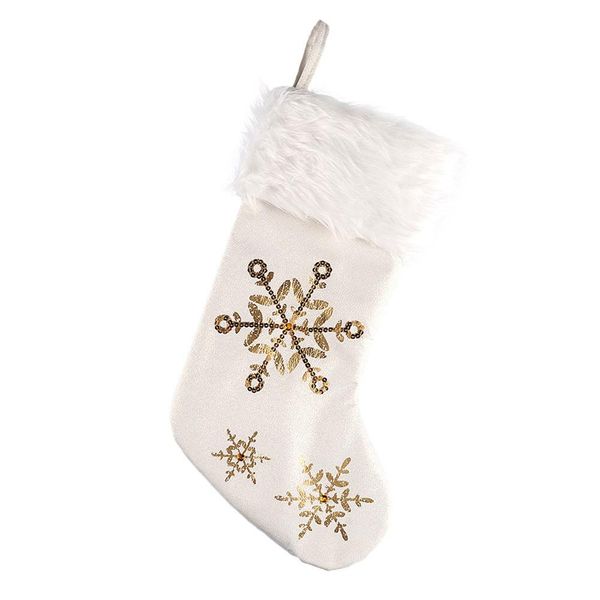 Calza Di Natale, Sacchetto Di Caramelle, Calza Di Natale Di Lustrini, Sacchetto Di Caramelle Di Natale, Fiocco Di Neve Calza Di Natale-image