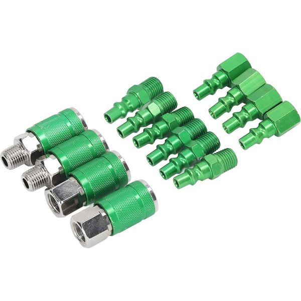 Kit Di Raccordi E Spine Per Aria 1/4In Npt, Set Di Raccordi Per Tubi D'aria, Kit Di Raccordi E Spine Per Aria, Raccordi Per Tubi D'aria, Set Di Connettori Rapidi Industriali, Accoppiatori D'aria-image