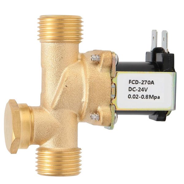 Valvola A Solenoide, Valvola A Solenoide In Ottone, Valvola Elettromagnetica, Valvola A Solenoide Normalmente Chiusa, Valvola A Solenoide G1/2-image