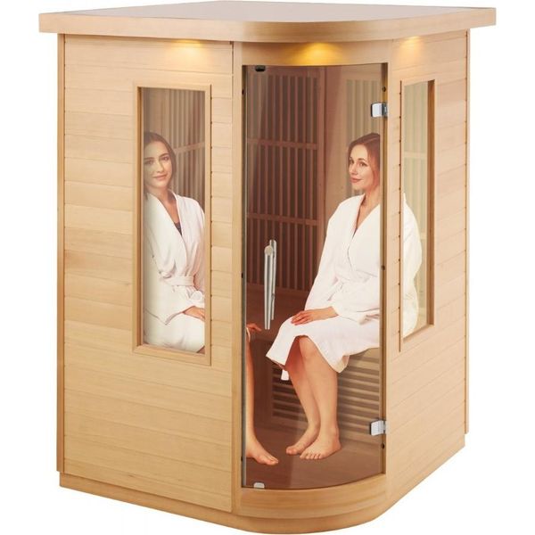 Cabina A Infrarossi - Cabina Termica Per Sauna A Infrarossi - Cabina Sauna Per 2 Persone - 2000W - Benessere A Casa Propria-image