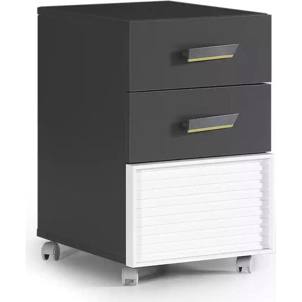 Cassettiera Armadio Per Bambini Scaffale Per Cameretta Per Bambini Legno Grigio Mobili Per Bambini-image