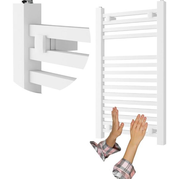 Granitan | Radiatore Bagno Bergen - 80X45 Cm - Bianco - Design Moderno - Pratico Ed Elegante-image