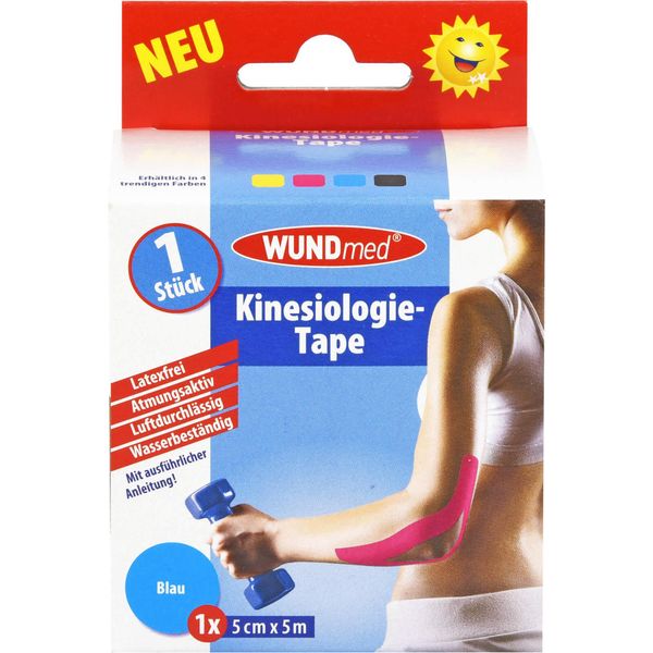 Wundmed® 04-041 Wundmed® Tape Kinesiologie 04-041 Blau 5,0 Cm X 5,0 M, 1 Rolle-image