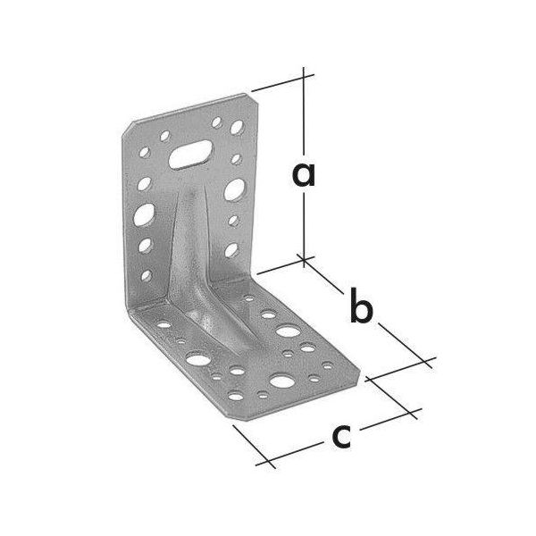 Connettore Angolare Per Carichi Pesanti Con Perlina 90 X 90 X 65 Mm Zincato-image