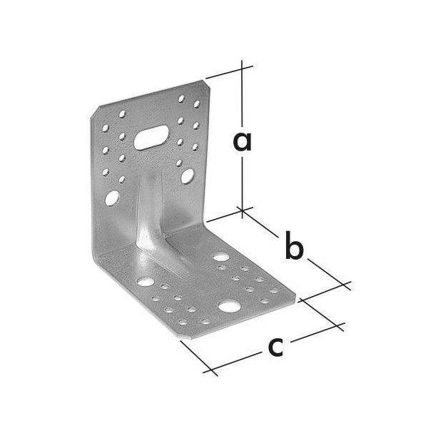 Connettore Angolare Per Carichi Pesanti Con Perlina 105 X 105 X 90 Mm Zincato-image