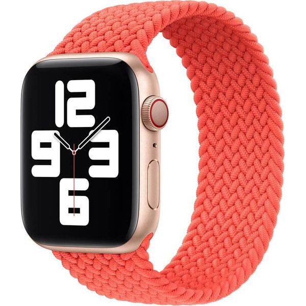Apple Braided Solo Loop Per Watch | 44/45/46/49 Mm - Taglia 6 - Arancione Elettrico-image