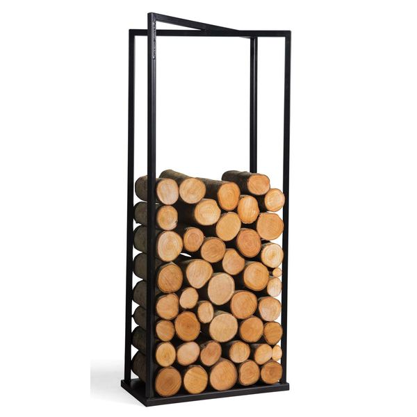 Porta Legna Luis In Acciaio Grezzo 40 X 120 Cm-image
