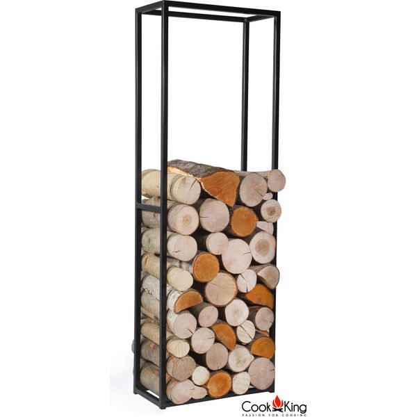Porta Legna Cornel In Acciaio Grezzo 40 X 120 Cm-image