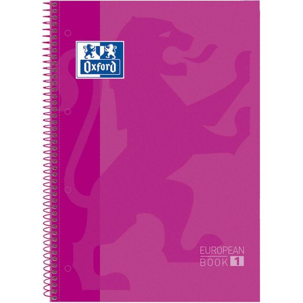 Oxford College Pad European Book 1 Din A4+ Rosa A Scacchi 80 Fogli-image
