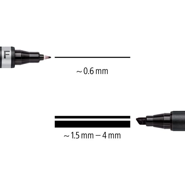 Staedtler 348 B-9 Staedtler Pennarello A Due Punte Lumocolor Perm Nero 10 Pezzi-image