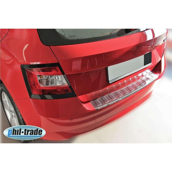 Protezione Paraurti In Acciaio Inox Lucido Per Skoda Fabia Iii | Dal 2014 Con Smussatura-image