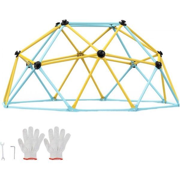 Cupola Di Arrampicata 1,80 M - Centro Giochi Geometrico Per Bambini Dai 3 Ai 9 Anni - Telaio Di Arrampicata Con Capacità Di Carico Di 272 Kg - Maniglia Di Arrampicata - Attrezzatura Ludica Per Giardino E Cortile-image