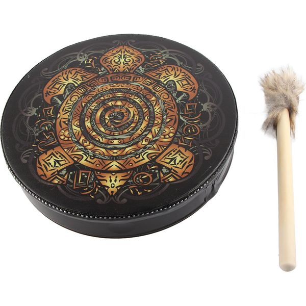 Tamburo Totem Della Tartaruga, Strumenti Di Terapia Del Suono, Tamburo A Mano Nuda, Tamburo Sciamano, Tamburo A Mano Sciamano-image