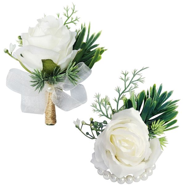 Fiore Da Polso, Fiore Da Polso Della Damigella D'onore, Fiore Da Polso Per Il Matrimonio-image