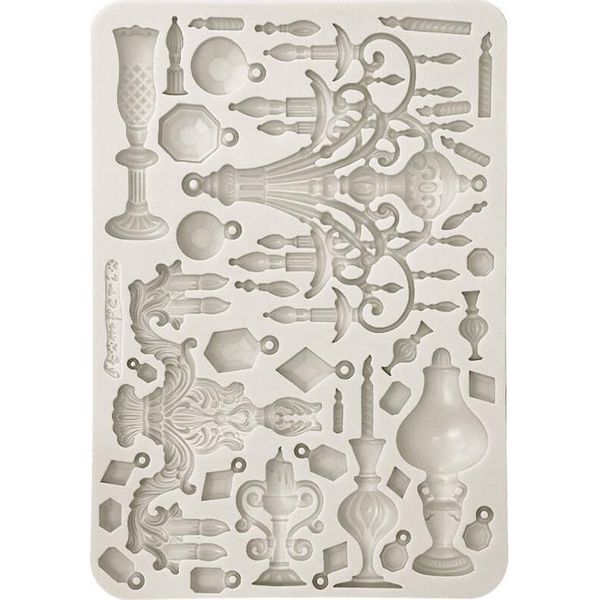 Stamperia Silicone Stampo Per Colata, Portacandele Mascherato-image