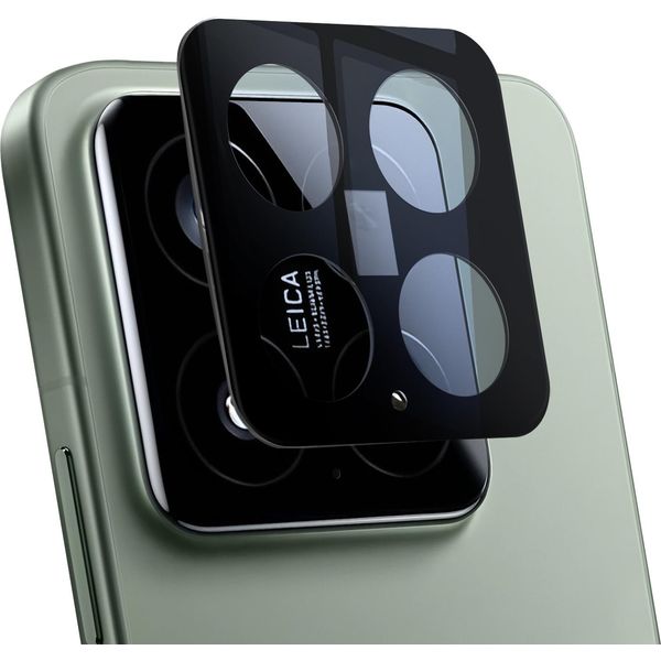 Avizar, Vetro Di Protezione Della Fotocamera Per Xiaomi 15, Vetro Temperato 9H, Resistente Ai Graffi, Nero-image