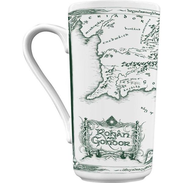 Il Signore Degli Anelli - Tazza Da Caffè "Mappa Bianca"", 470Ml PM12784 (Taglia Unica) (Bianco)"-image