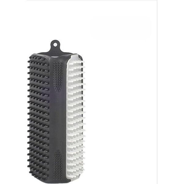 Inf Spazzola Da Bagno A Tre Lati In Silicone Per Animali Domestici Nero-image
