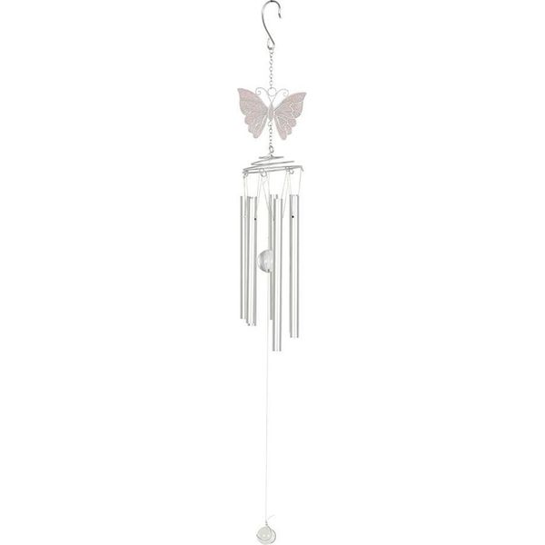 Qualcosa Di Diverso - Farfalla Wind Chime SD10622 (Taglia Unica) (Bianco)-image