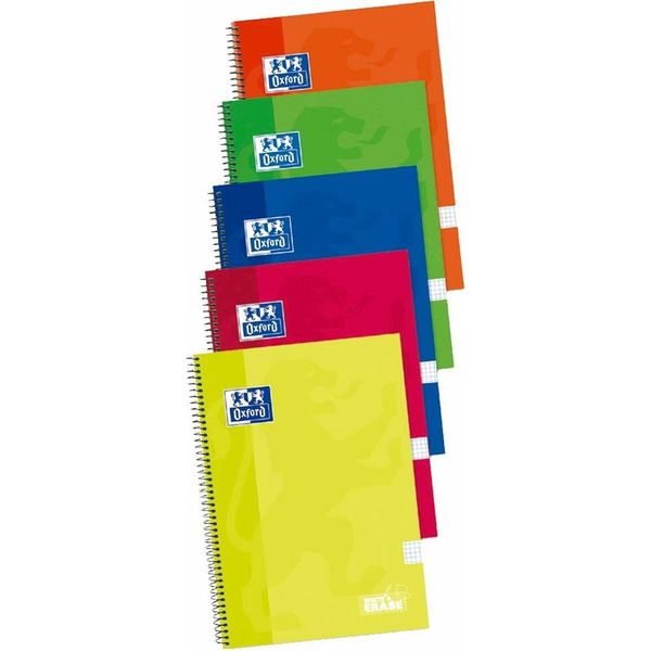 Quaderno Oxford Write&Erase Din A4 Con Copertina Rigida A Spirale (5 Pezzi)-image