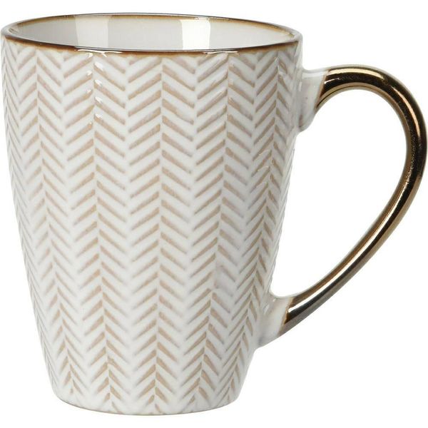 Collezioni Siaki Queen 370 Ml In Ceramica Bianco/Oro 11 Cm X 12,5 Cm X 8,7 Cm-image
