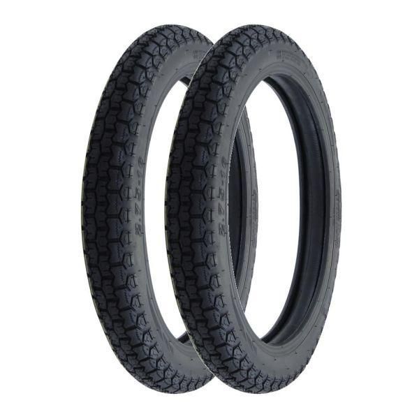 2X Pneumatici, Set Di Pneumatici 2.75-16 Per Ciclomotore Simson Ciclomotore-image