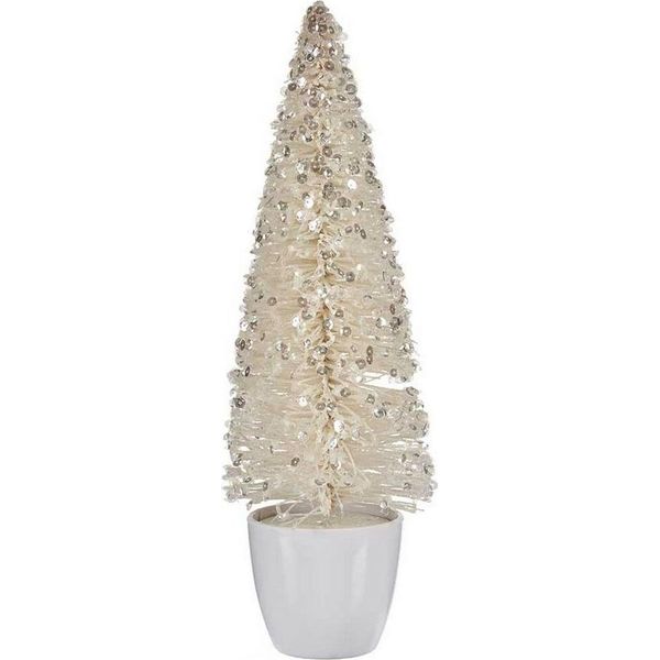 Albero Di Natale Di Medie Dimensioni 10 X 33 X 10 Cm In Plastica Bianca-image