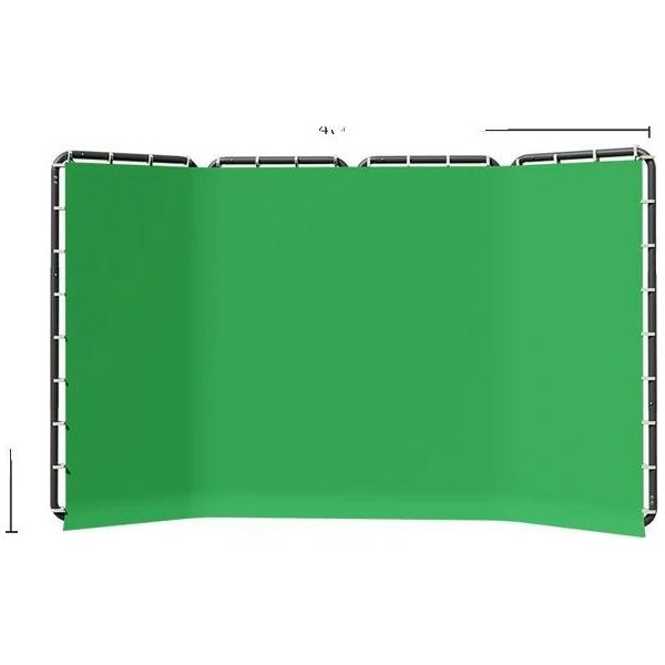 Telaio Di Supporto Per Sfondi, Sfondi Su Tela Verdi, Supporto Per Sfondi Fotografici, 240X400Cm Verde-image