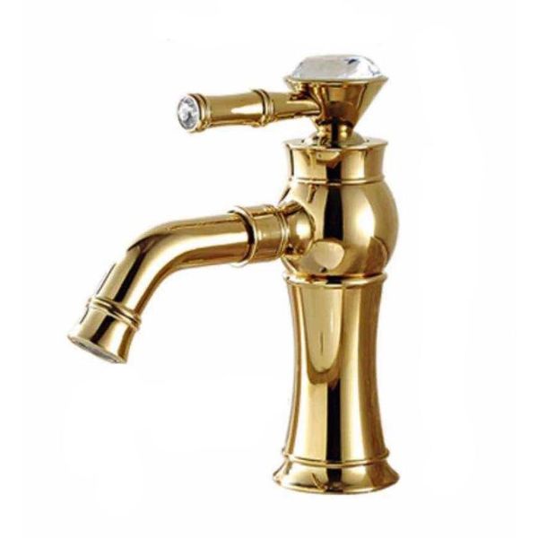 Miscelatore Per Lavabo Kran In Stile Retrò Gold Clara-image