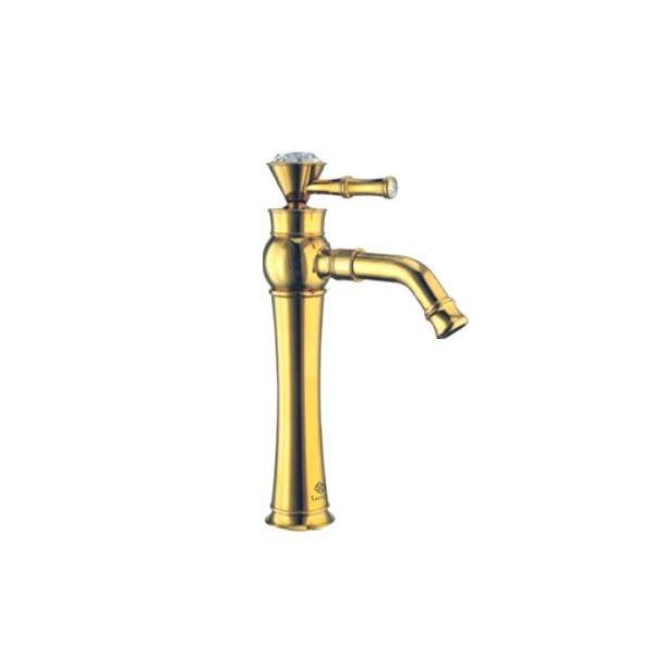 Miscelatore Per Lavabo Kran In Stile Retrò Cromo Oro Clarine Lauferi-image
