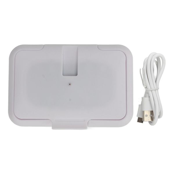Scaldasalviette Per Bambini, Dispenser Portatile Di Salviette A Temperatura Costante, Mantiene Umide E Calde Le Salviette Per Bambini, Bianco-image