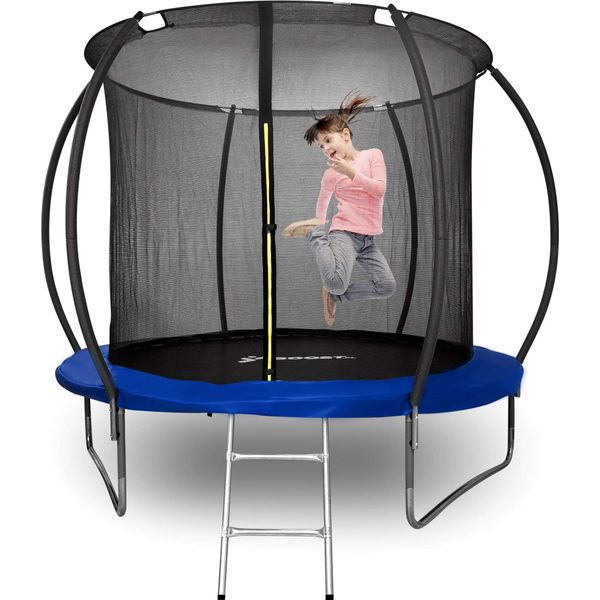 Trampolino Con Rete E Scala Henzen 305 Cm Blu FT10-image