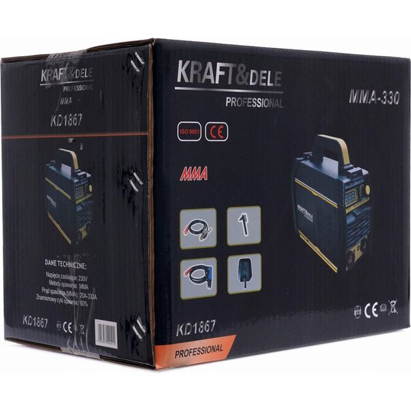 Kraft&Dele Inverter Saldatrice Mma Igbt Lcd 330A KD1867-image