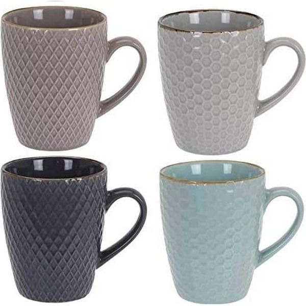 Tazze In Ceramica Dai Colori Pastello, 4 Tazze Da 300 Ml In Confezione Regalo-image