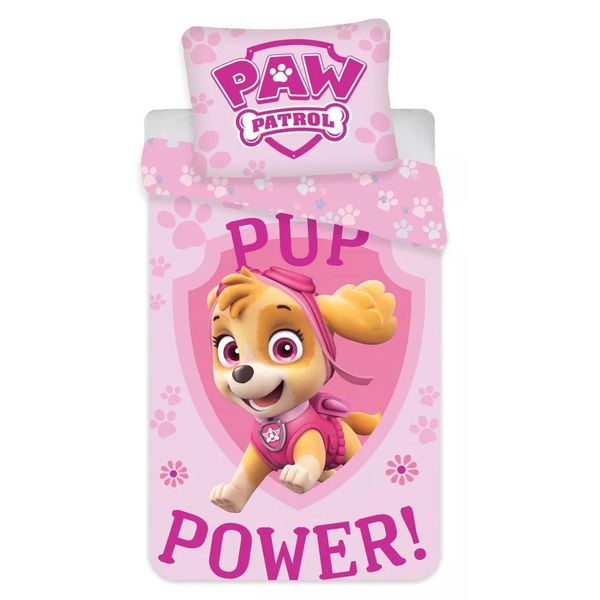 Set Di Biancheria Da Letto Per Bambini E Bambini In Età Prescolare Paw Patrol Pup Power 100×135 Cm, 40×60 Cm-image