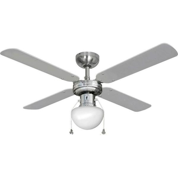 Ventilatore Da Soffitto Modello Caribbean Chrome Potenza: 50W Lama: ø102Cm Edm-image